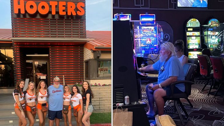 John Daly at a Hooters restaurant and casino in Tulsa