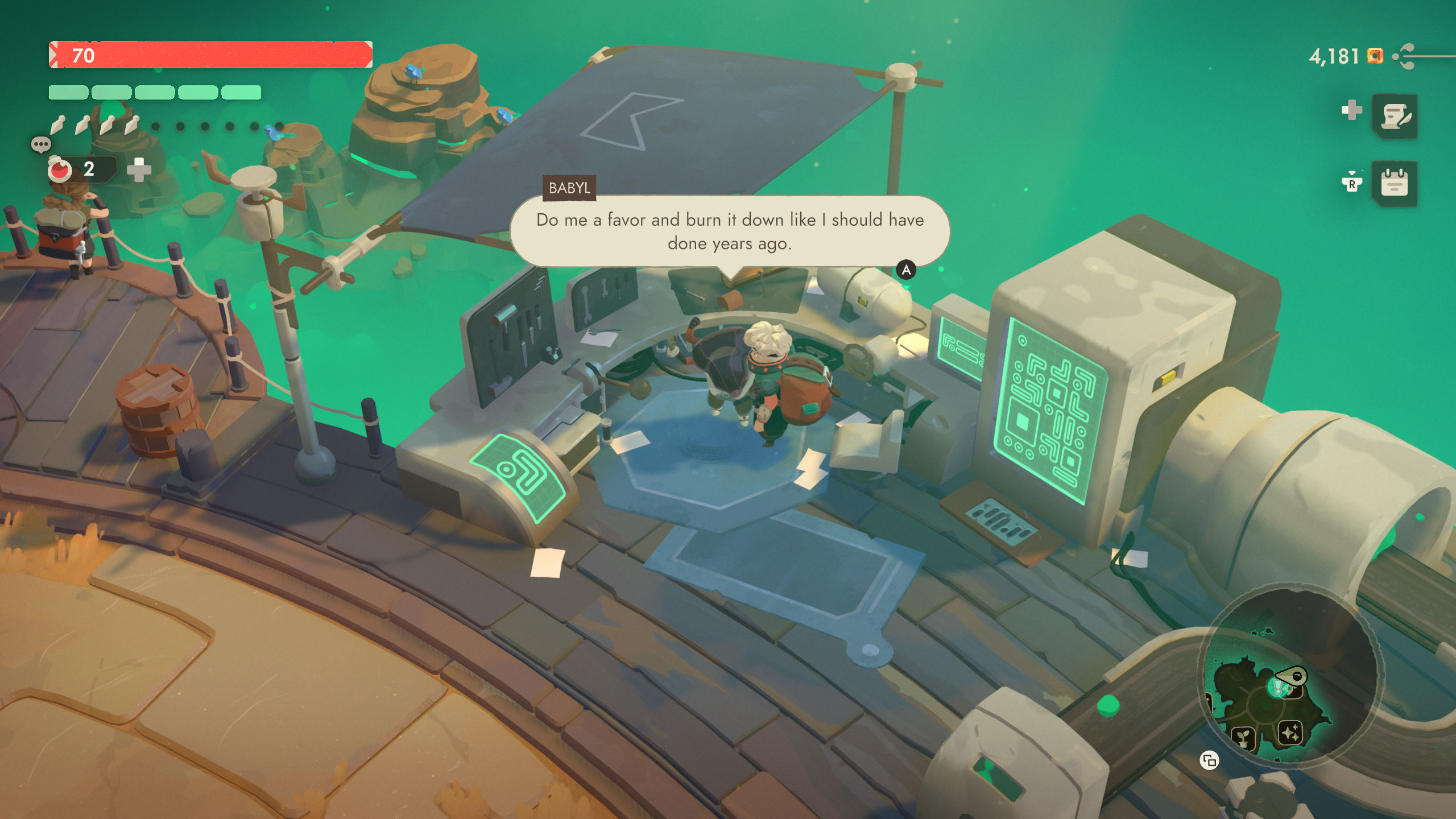 Moonlighter 2: The Endless Vault gameplay screenshots showing the character Will in the village of Tresna and exploring various dungeons.