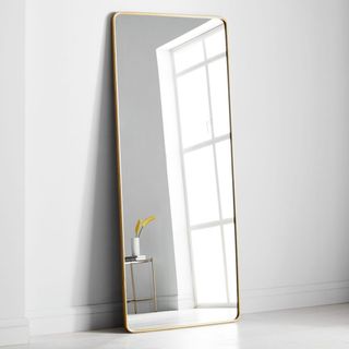 Modern Streamline Floor Mirror