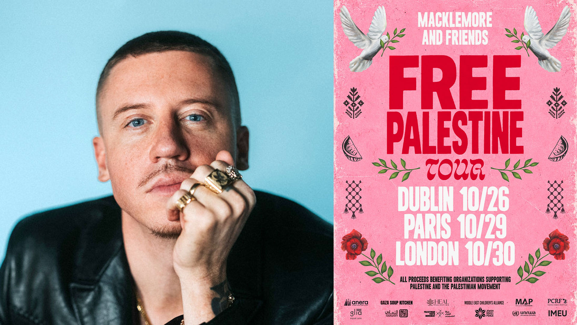 Free Palestine Tour poster. 