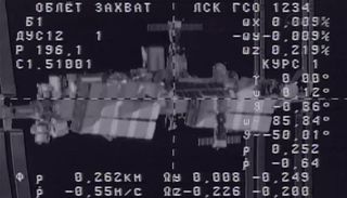 International Space Station as Seen by the Progress 50 Spacecraft