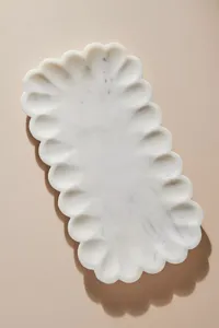 Anthropologie Marble Scalloped Tray
