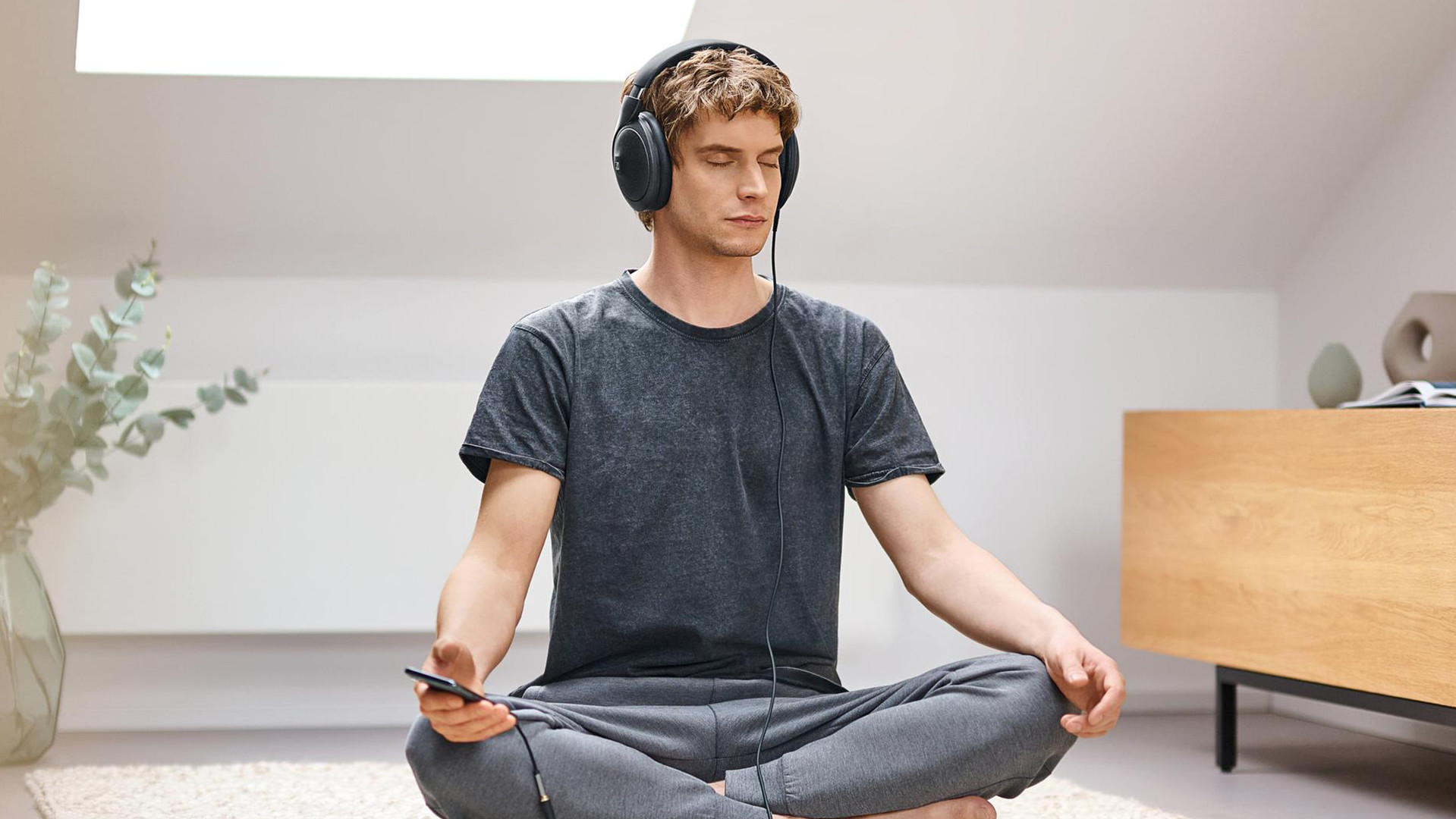 Sennheiser HD 620S being worn while meditating