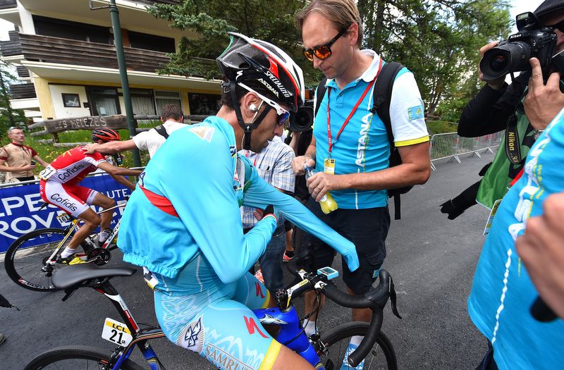 Vincenzo Nibali didn't contest the finale of the stage today