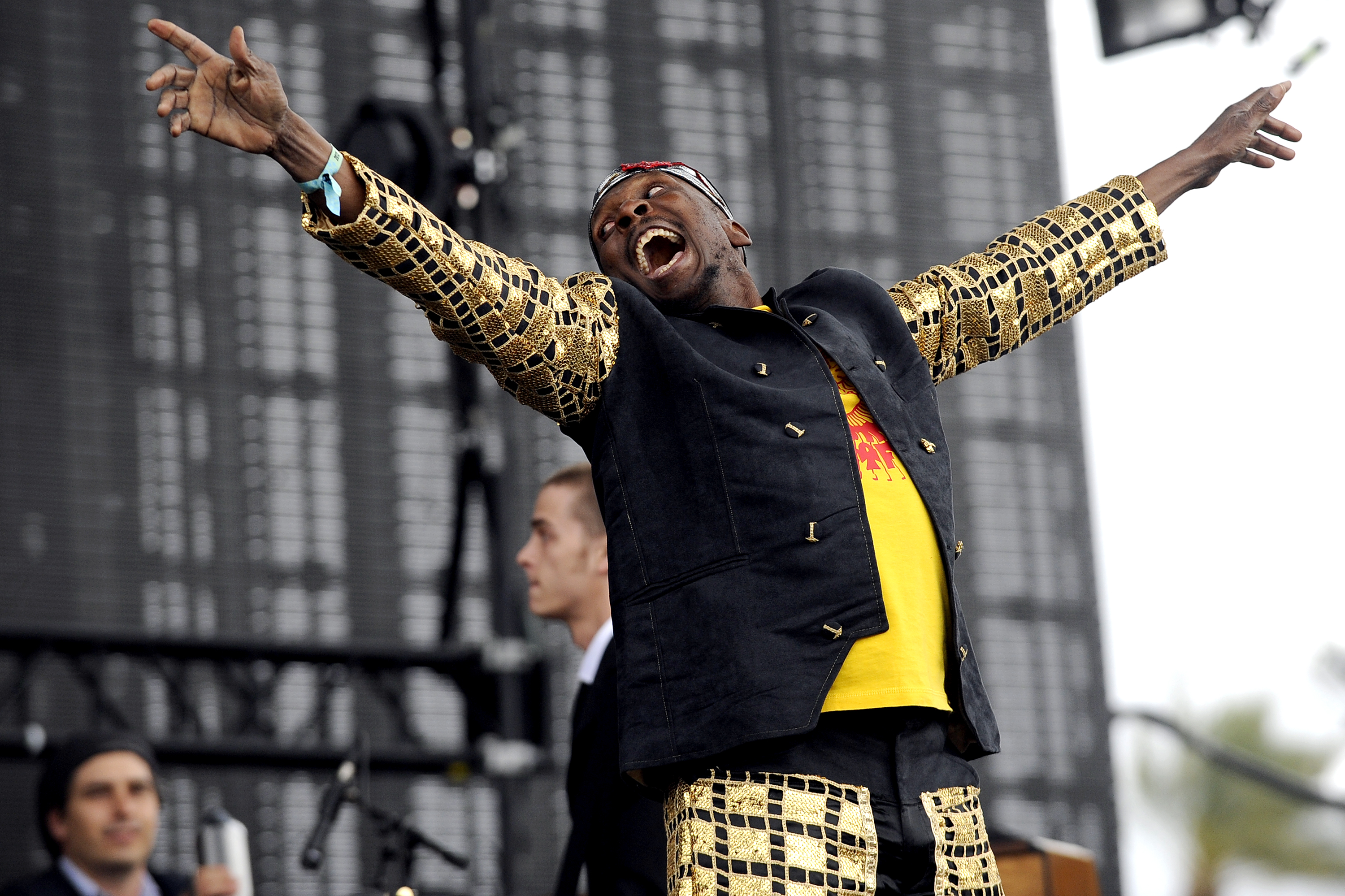 Jimmy Cliff and Tim Armstrong play onstage at Coachella