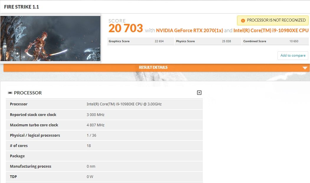 Ryzen 9 3950X 3DMark Fire Strike
