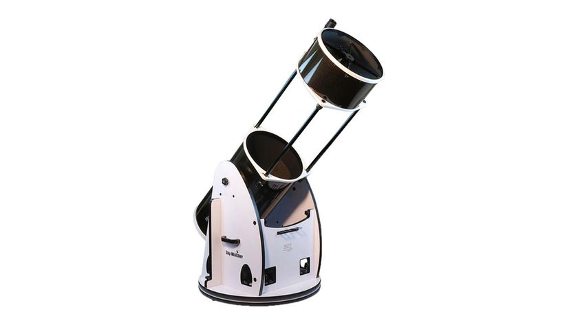 The Sky-Watcher Flextube 400P in front of a white background.