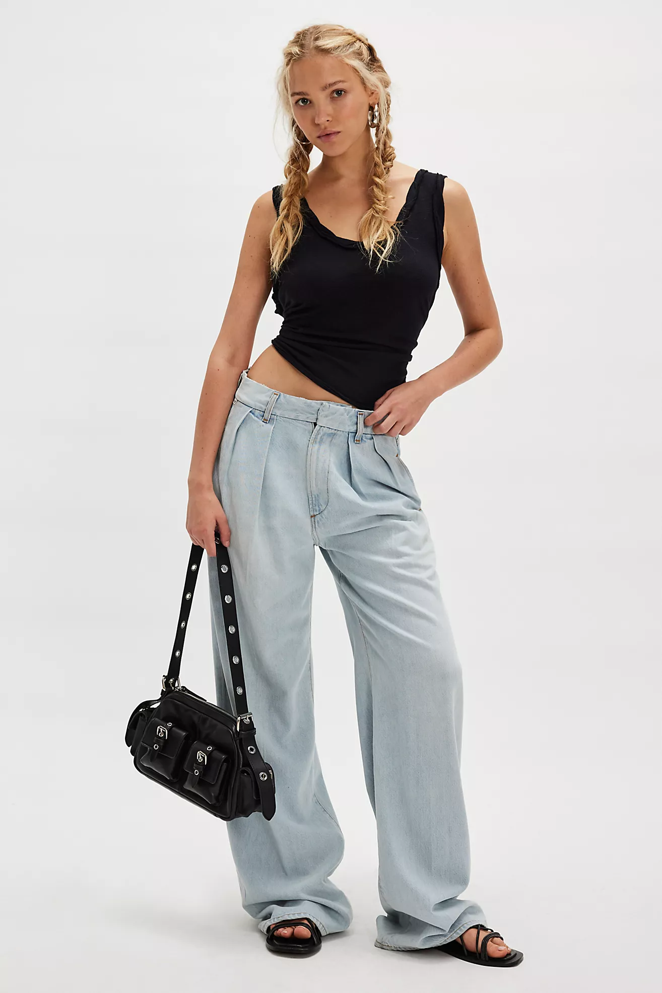 Citizens of Humanity Petra Pleated Denim Trousers