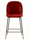 Beetle bar stool in Terracotta velvet