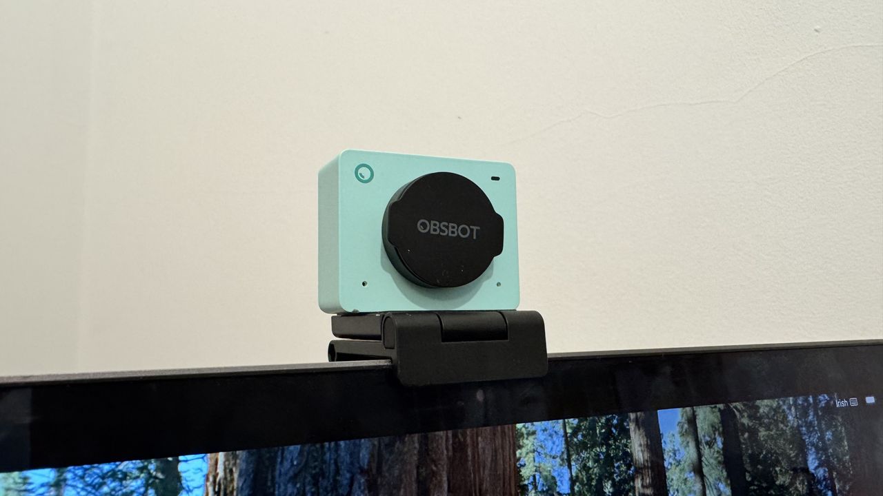 The Aurora Green OBSBot Meet 2 4K webcam