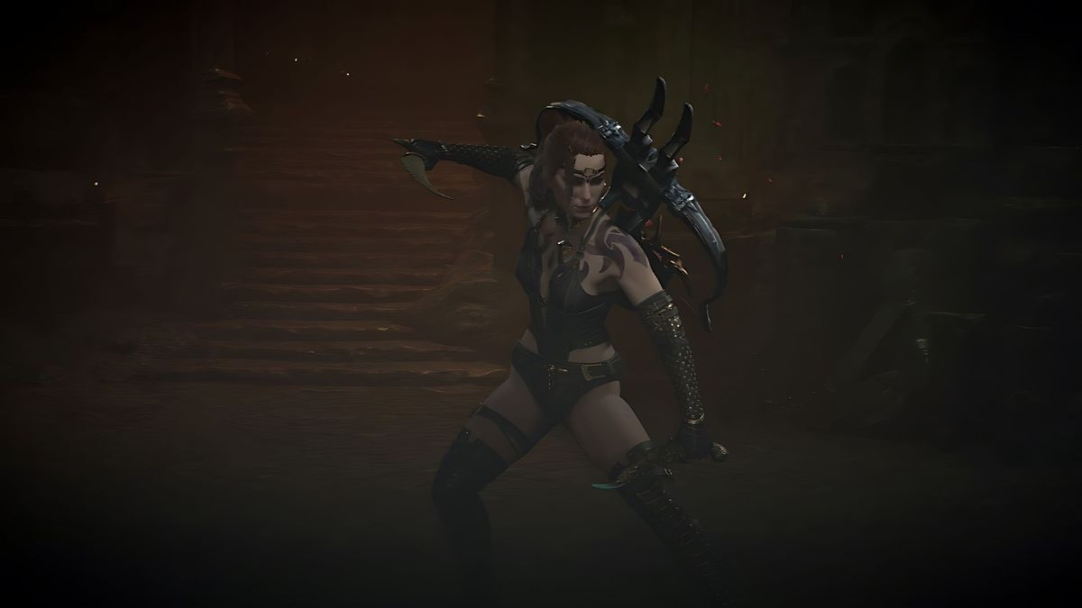 Rogue in Diablo 4 wearing the 'Beautiful in Sin' Set
