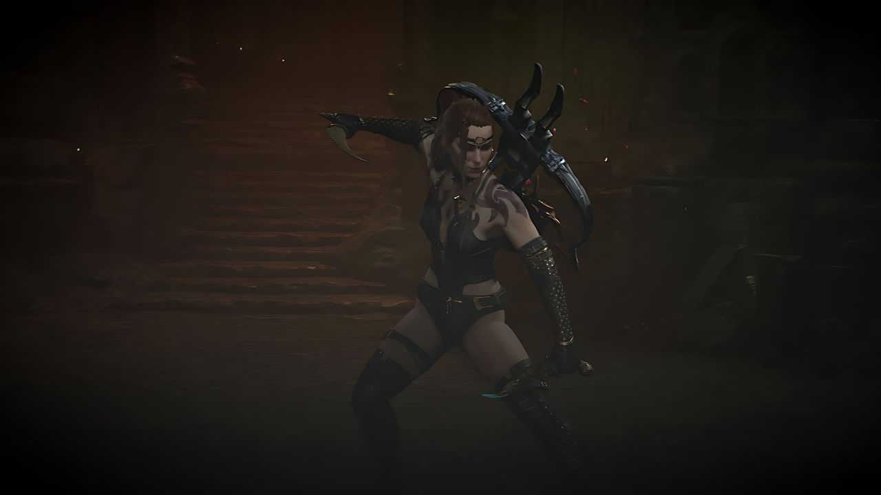 Rogue in Diablo 4 wearing the 'Beautiful in Sin' Set