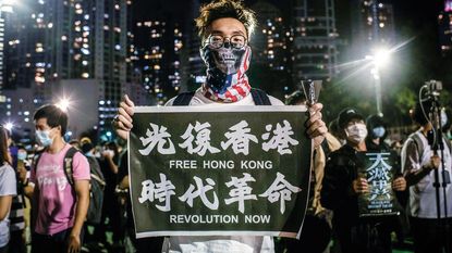 A pro-democracy protester in Hong Kong ©  Ivan Abreu/SOPA Images/Shutterstock