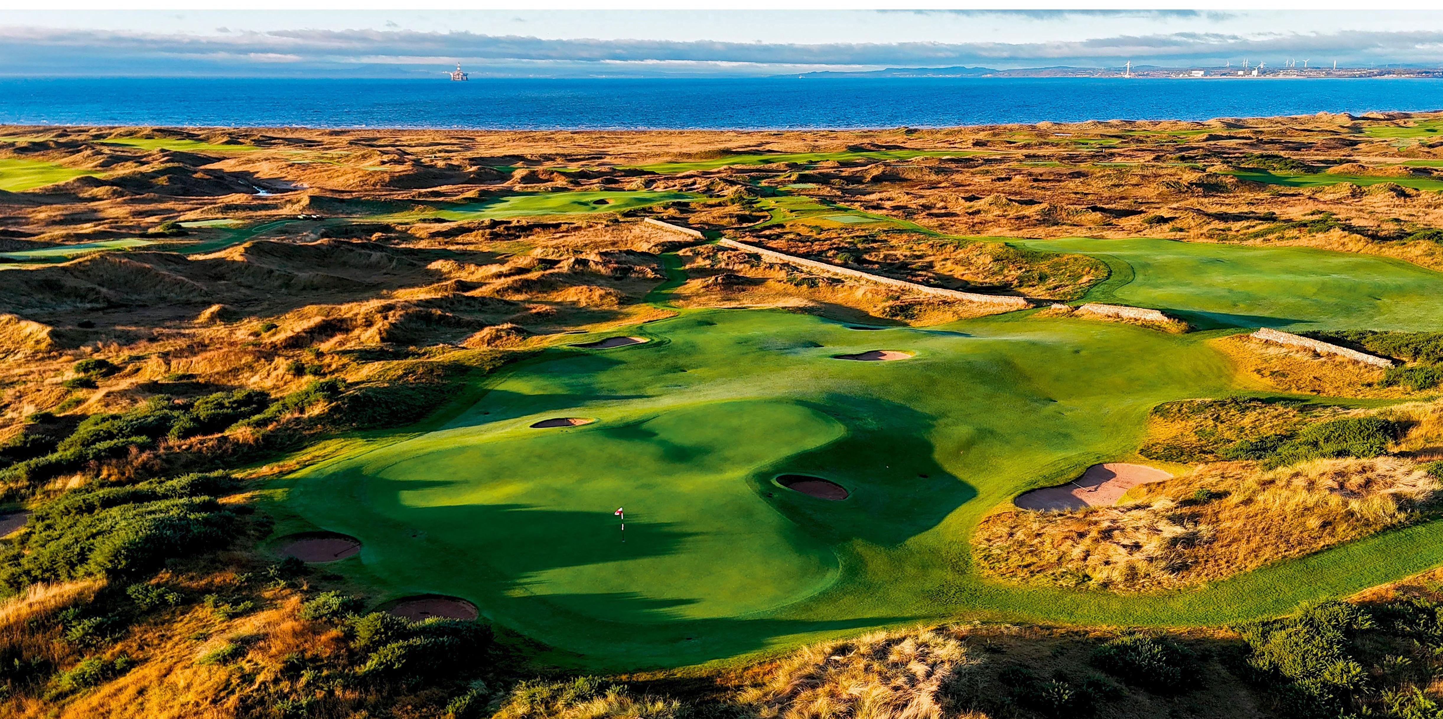 The 17th hole at Dumbarnie Links