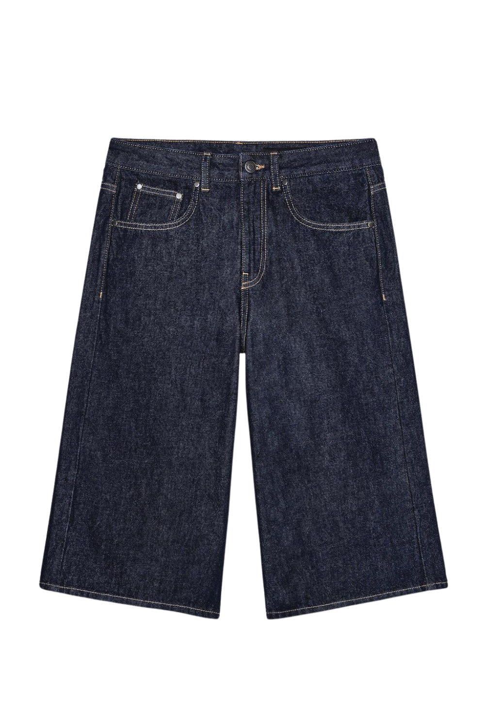Zw Collection Long Denim Bermuda Shorts