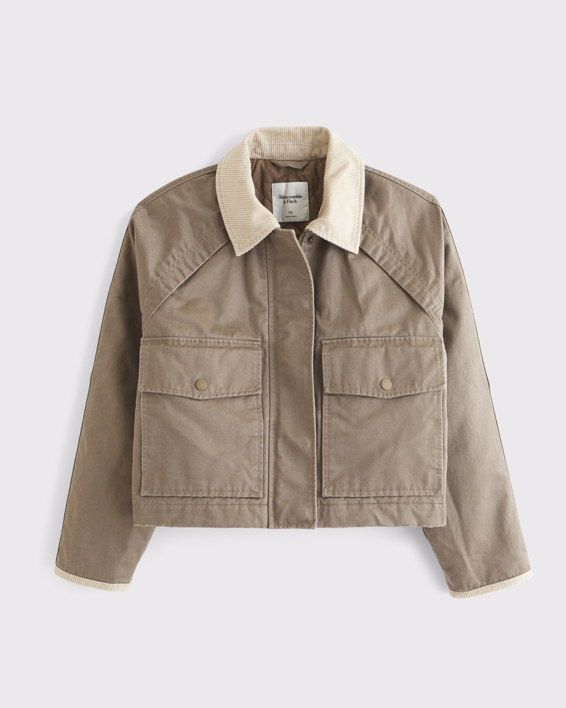 Short Waxed Chore Jacket