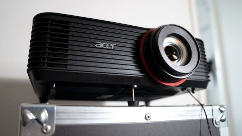 The Acer G550 Nitro gaming projector from the front.