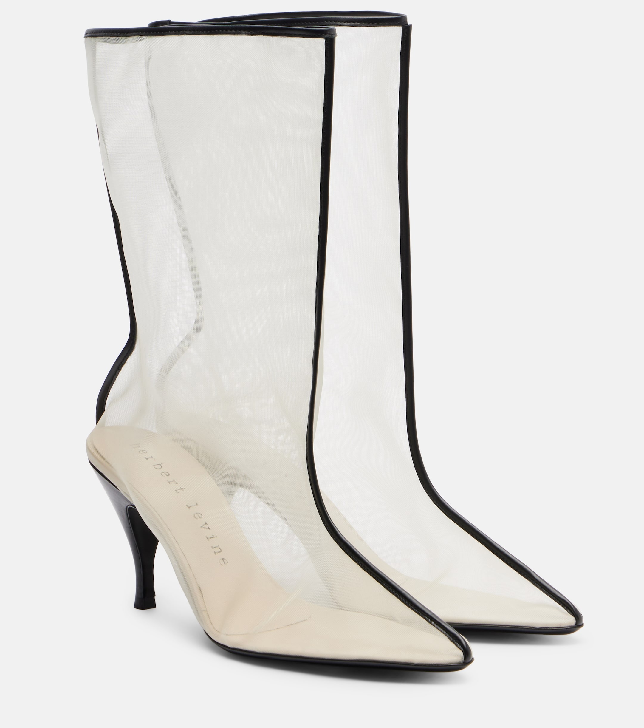 Herbert Levine, Drawing A Blank 85 Mesh Mid-Calf Boots