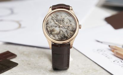 Vacheron Constantin watch with artwork on dial, part of Louvre partnership