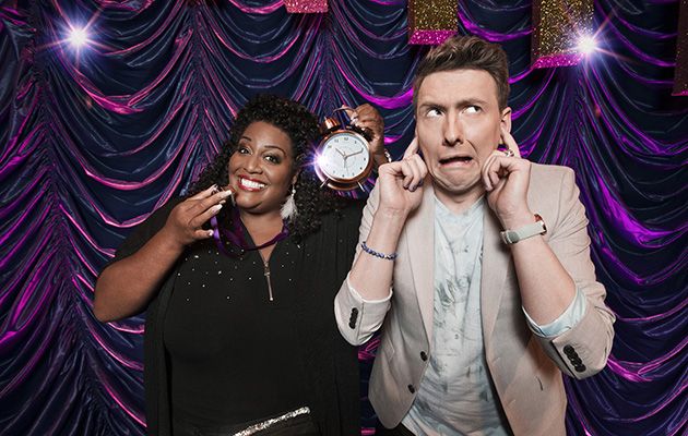 Alison and Joe pull funny faces - The Time It Takes – Everything you need to know about the new BBC1 Saturday night show