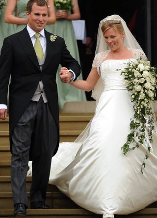 Peter Phillips and Autumn Kelly on their wedding day