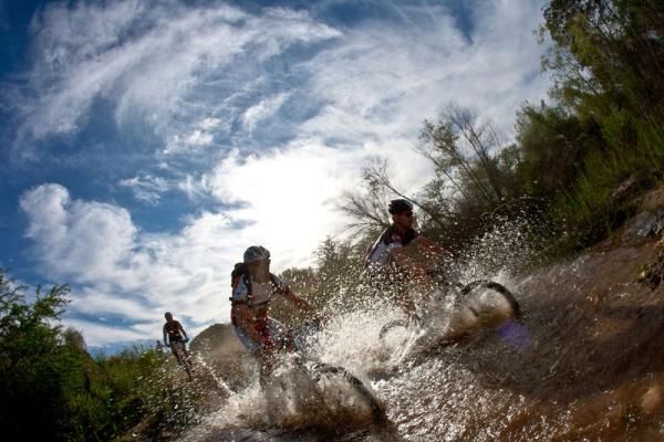 Riders make their way through the Attakwas Pass during stage One of the DCM Cape Pioneer Trek 2010 from Oudtshoorn to Mossel Bay, South Africa