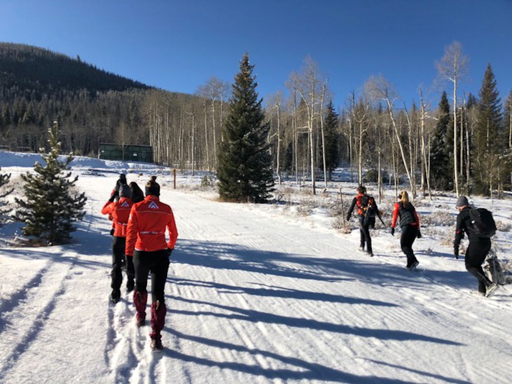 Skate skiing and snow shoeing were on the agenda at the Rally winter camp