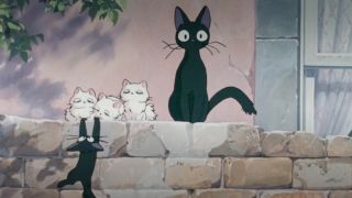 Jiji with his kittens in the ending of Kiki's Delivery Service.