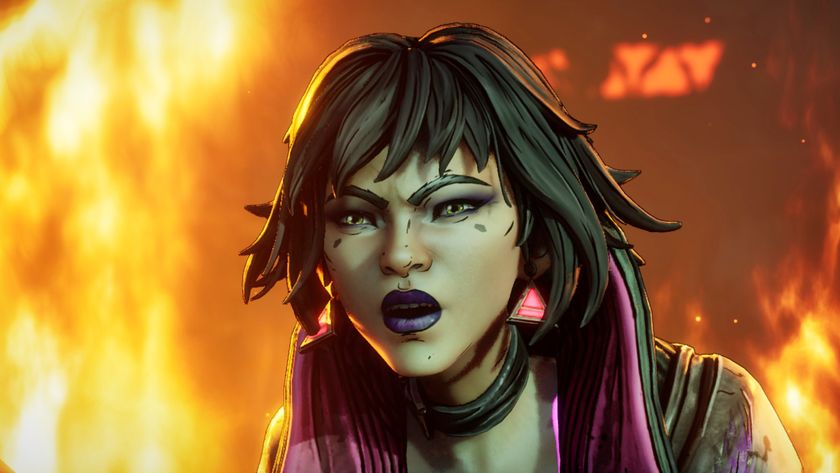 Vex standing in front of a fiery blaze in Borderlands 4.