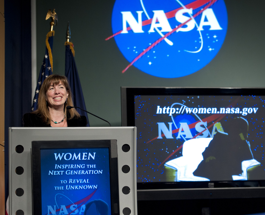 Lori Garver, NASA Deputy Administrator, speaks at a Women&#039;s History Month event at NASA Headquarters, Wednesday, March 16, 2011 in Washington.