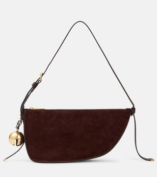 Shield Small Suede Shoulder Bag