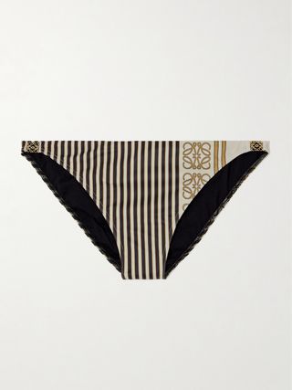 + Paula's Ibiza Embellished Printed Bikini Briefs