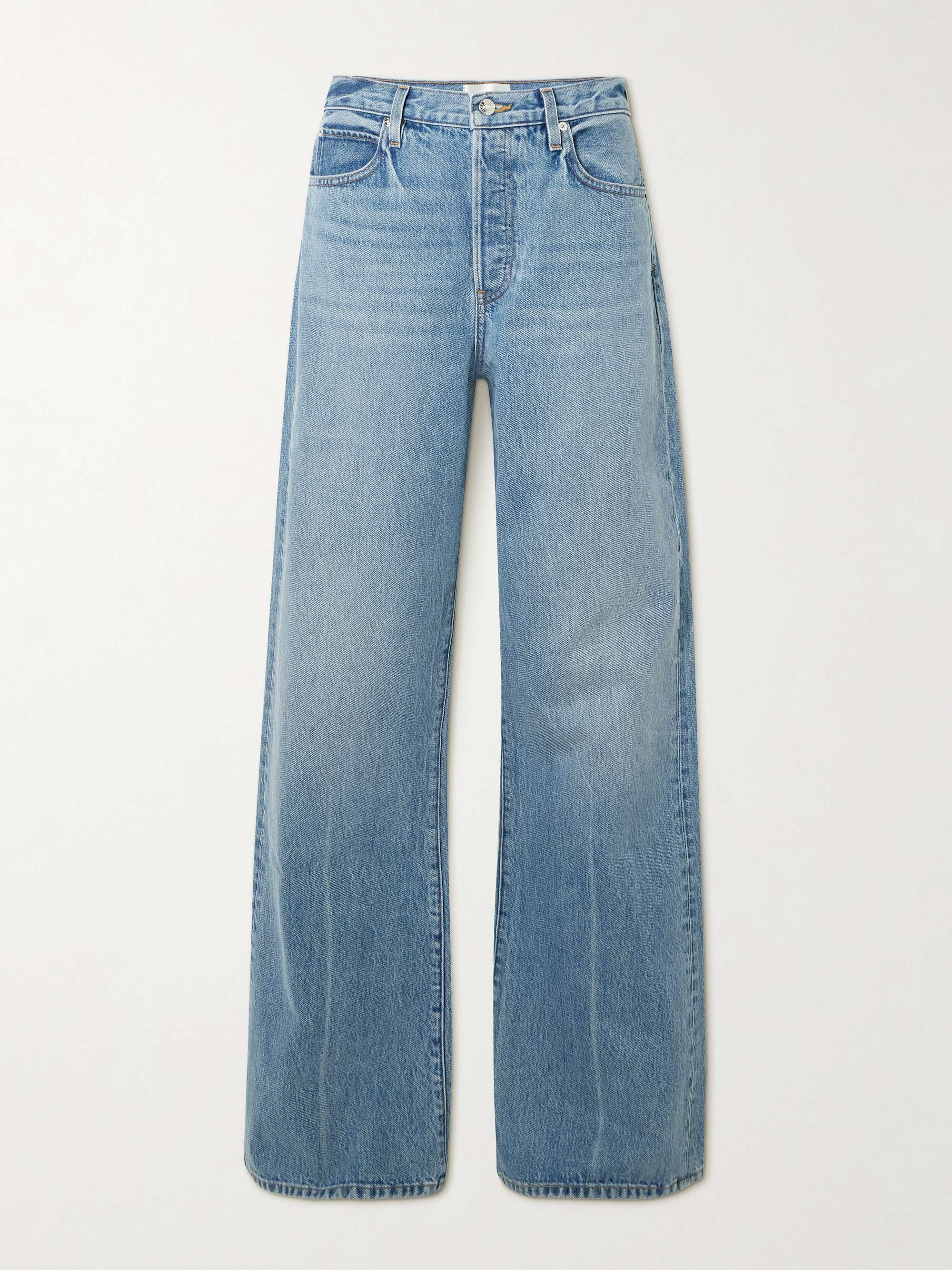 Loose low growth widening jeans