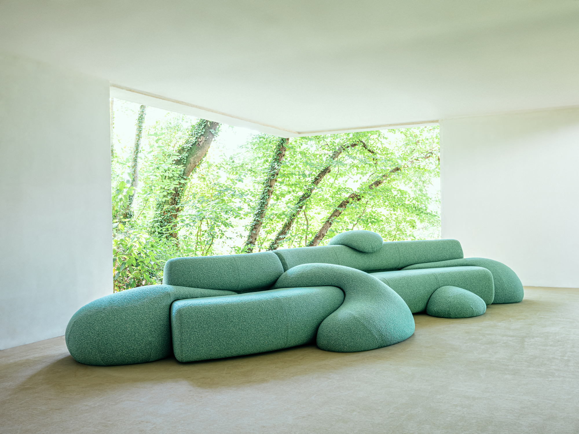 &#039;In Nature We Trust&#039; upholstered on Moroso&amp;rsquo;s Gruuvelot Sofa by Patricia Urquiola