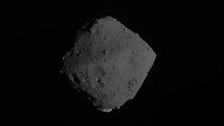 Japan's Hayabusa2 spacecraft departed from the asteroid Ryugu on Nov. 12, 2019, to begin its journey back to Earth. This is one of the photos Hayabusa2 took of Ryugu shortly after its departure. 