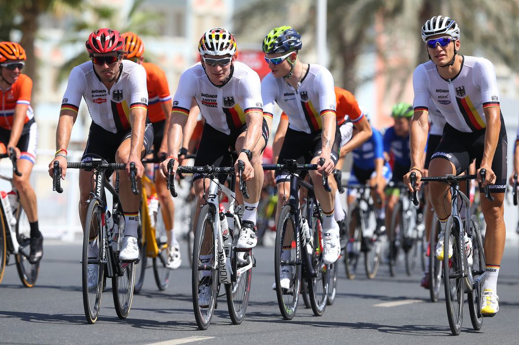 Happier times for Germany in a pre-race ride