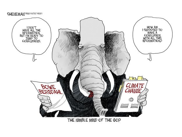 Political cartoon Republicans Bergdahl climate change | The Week