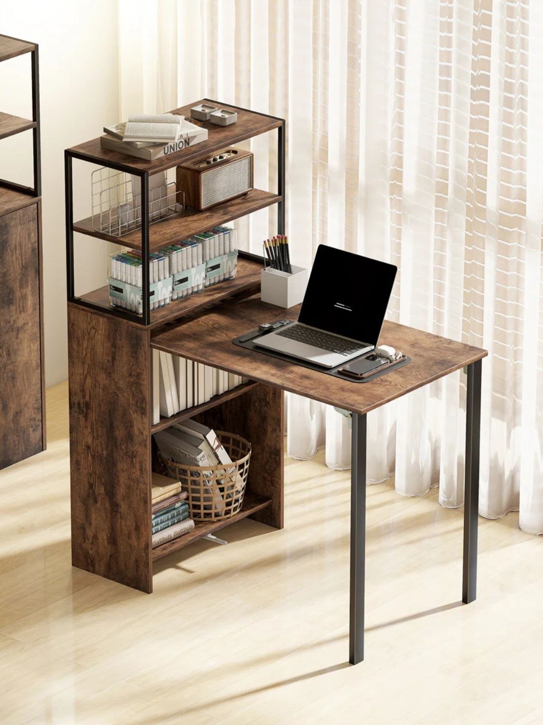Inbox Zero , Desk With Shelves