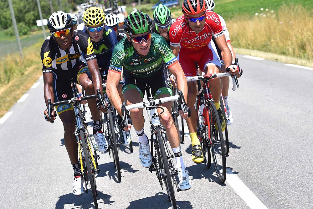 Thomas Voeckler (Europcar) leads the breakaway