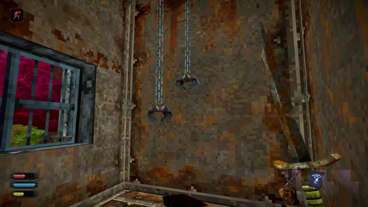 view of chains in starting area
