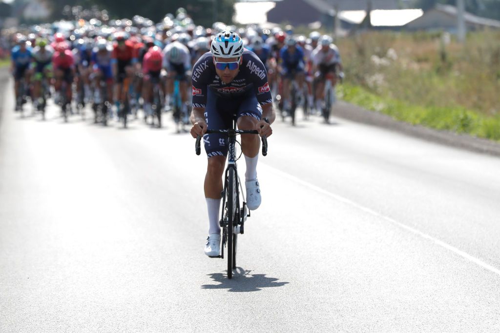 BIELSKOBIALA POLAND AUGUST 13 Jonas Rickaert of Belgium and Team AlpecinFenix in the Breakaway during the 78th Tour de Pologne 2021 Stage 5 a 173km stage from Chochow Czarny Dunajec to BielskoBiaa 434m TourdePologne TDP2021 UCIWT on August 13 2021 in BielskoBiala Poland Photo by Bas CzerwinskiGetty Images