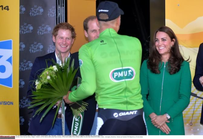 Marcel Kittel with the royal family members