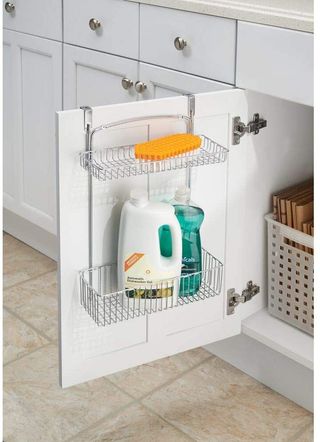 mDesign Over Cabinet Stainless Steel Wire Storage Organiser