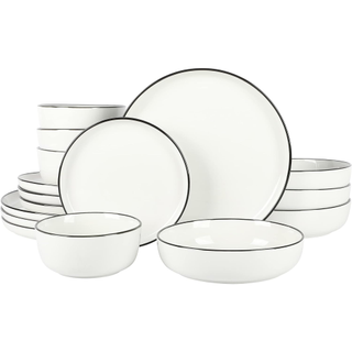 16 pc porcelain dinner plate set