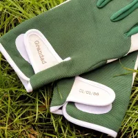 3.Personalised Leather Gardening Gloves