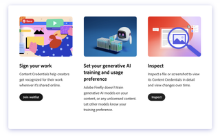 Adobe Content Credentials web app