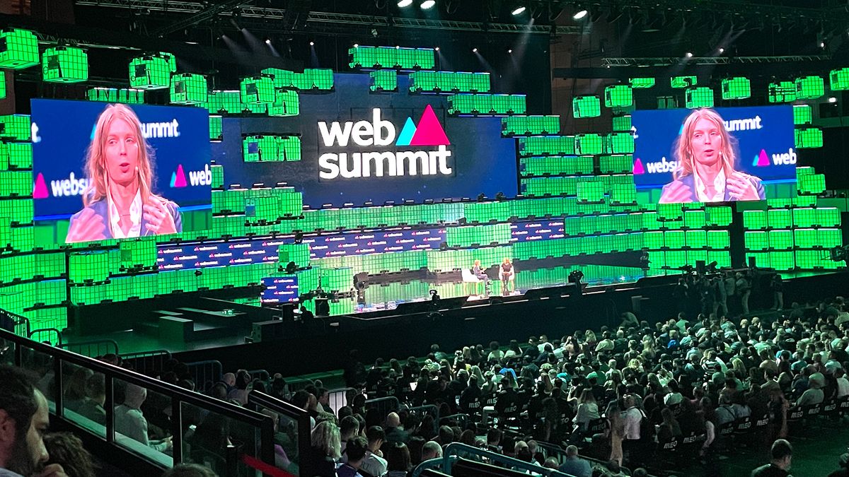 Nym Technology security Consultant Chelsea Manning on the main stage for the last panel of the last Web Summit day on November 16, 2023.