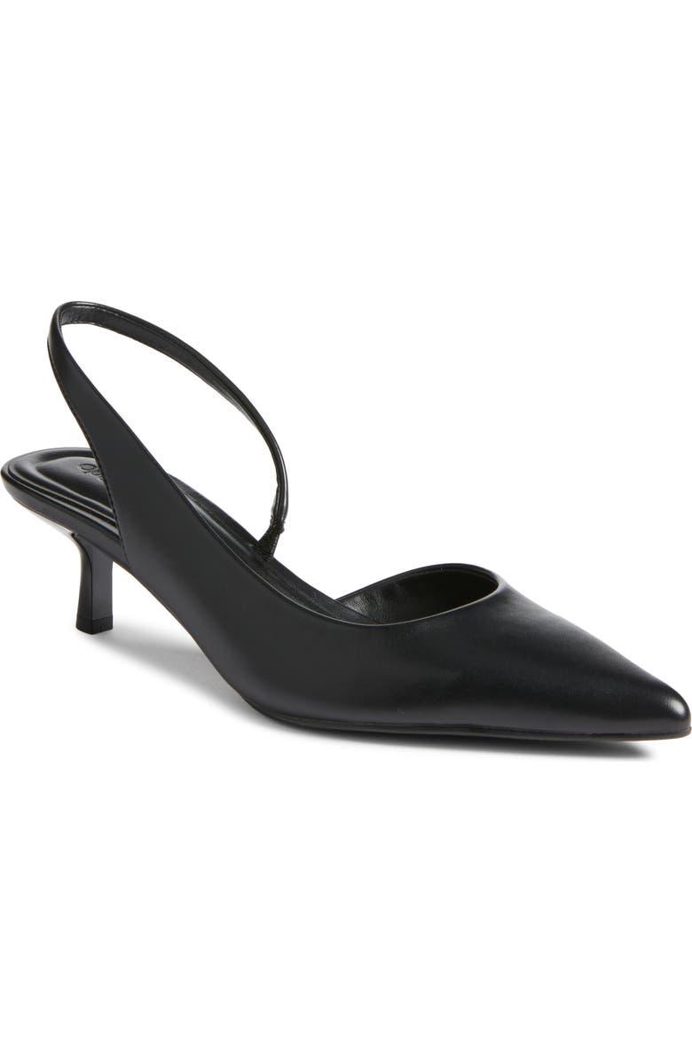 Corina Slingback Half D'orsay Pointed Toe Kitten Heel Pump