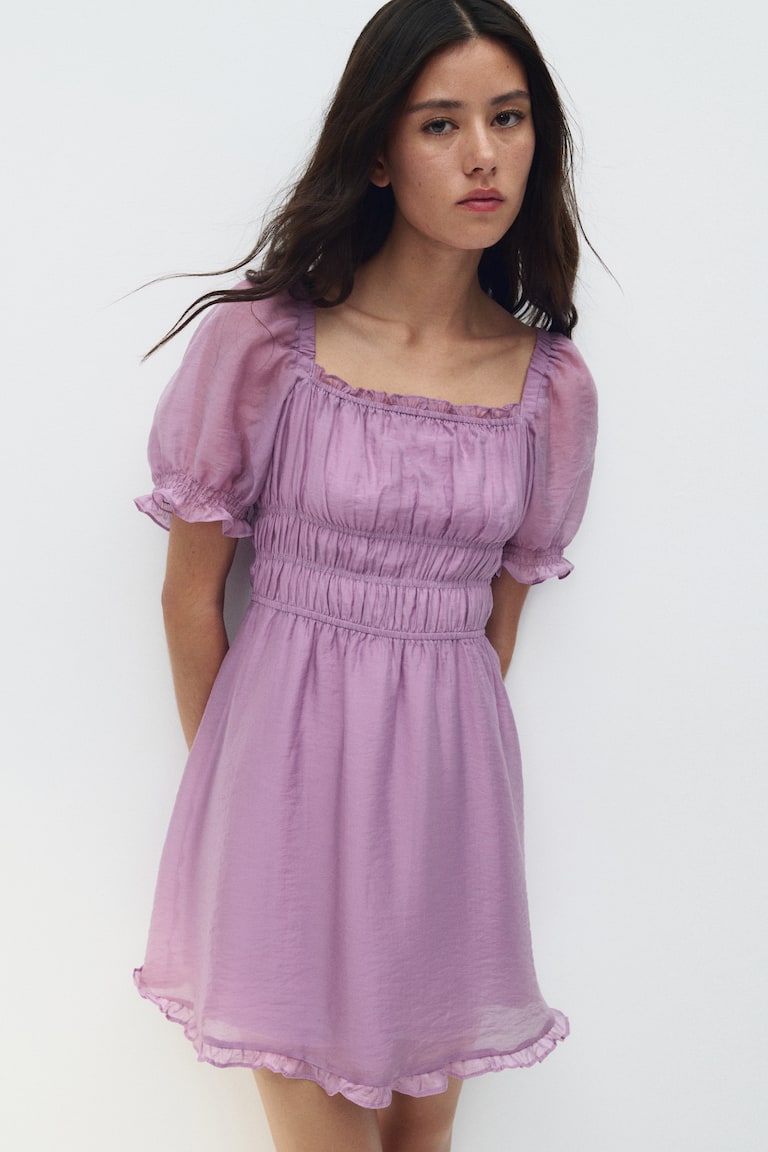 Smocked-Detail Dress