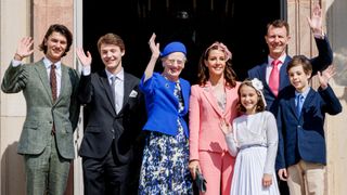 Queen Margrethe of Denmark, Prince Joachim of Denmark, Princess Marie of Denmark, Prince Nikolai of Denmark, Prince Felix of Denmark, Prince Henrik of Denmark and Princess Athena of Denmark
